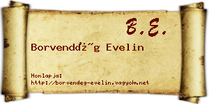 Borvendég Evelin névjegykártya